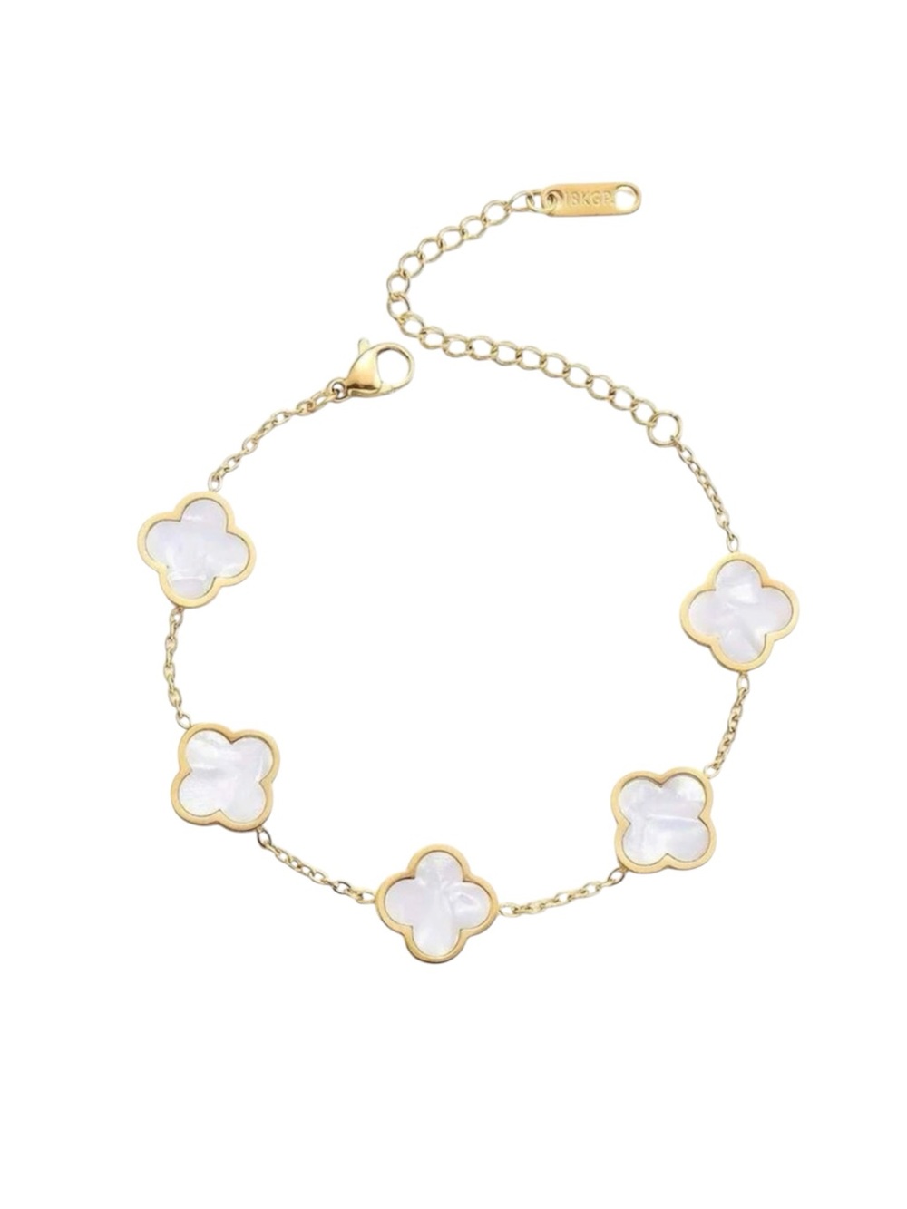 🤍New White Clover Gold Women’s Bracelet🤍